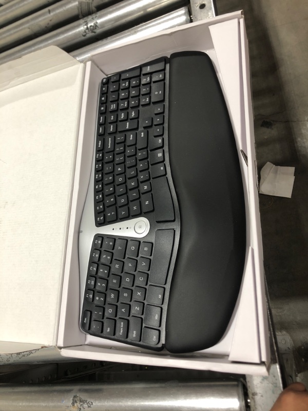 Photo 2 of Nulea RT04 Wireless Ergonomic Keyboard, 2.4G Split Keyboard with Cushioned Wrist and Palm Support, Arched Keyboard Design for Natural Typing, Compatible with Windows/Mac