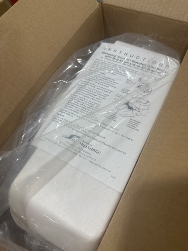 Photo 2 of SP Ableware Maddak Tall-Ette 4-Inch Elongated Elevated Toilet Seat (725831004) 4" Elongated