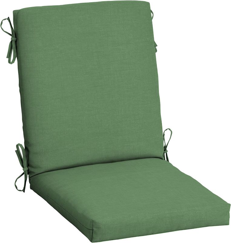 Photo 1 of Arden Selections Outdoor Dining Chair Cushion 20 x 20, Water Repellent, Fade Resistant 20 x 20, Moss Green Leala 4 Pck
