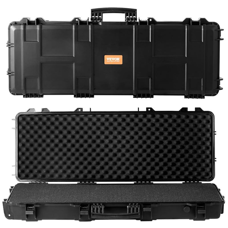 Photo 1 of Vevor  Case, Rifle Hard Case with 3 Layers Fully-protective Foams, 42 inch Lockable Hard Gun Case with Wheels, IP67 Waterproof & Crushproof, for Two Rifles or Shotguns