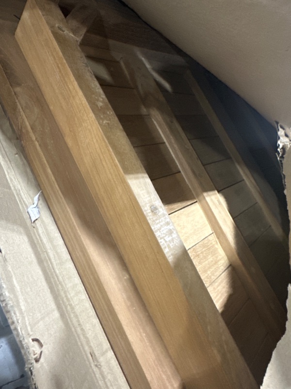 Photo 1 of Teak Outdoor Coffee Table, Premium Grade A Teak Wood Patio Furniture, 24"X 48" Rectangular Table for Patio, Balcony, Lawn, Deck, Backyard, Terrace