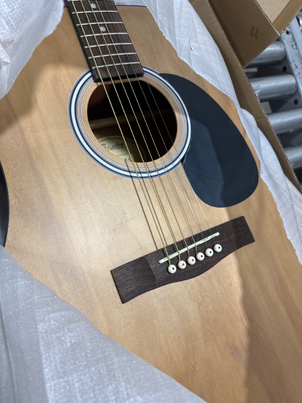 Photo 2 of Fender Acoustic Guitar with Guitar Bag, with 2-Year Warranty, FA-125 Dreadnought with Alloy Steel Strings, Glossed Natural Finish, Basswood Construction
