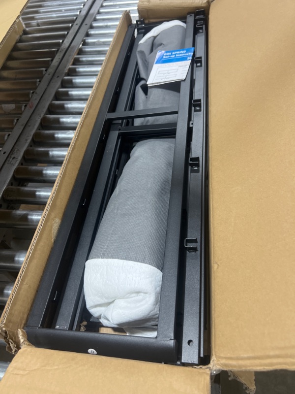 Photo 2 of RLDVAY Twin-XL Box-Spring, 9 inch Metal Twin XL Box Spring Only, Heavy Duty XL Twin Box Spring with Fabric Cover, Easy Assembly, Non Slip, Noise Free Twin XL 9.0 Inches