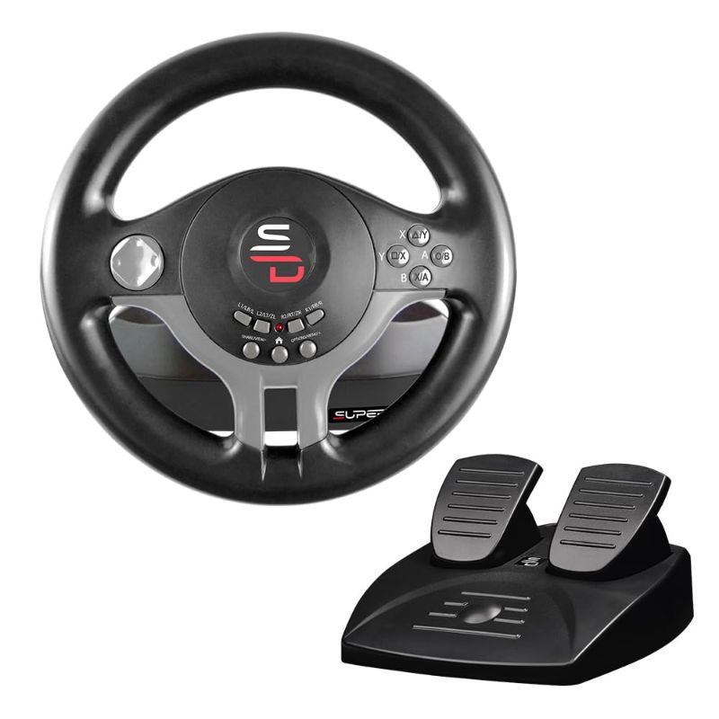 Photo 1 of Superdrive - SV250 Racing steering wheel with pedals and gearshift paddles for nintendo Switch - Ps4 - xbox Seie X/S, Xbox One - PC
