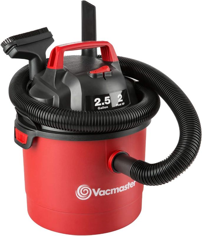 Photo 1 of Vacmaster 2.5 Gallon Shop Vacuum Cleaner 2 Peak HP Power Suction Lightweight 3-in-1 Wet Dry Vacuum with Blower & Wall Mount Design for Cleaning Car, Boat, Pet Hair, Hard Floor
