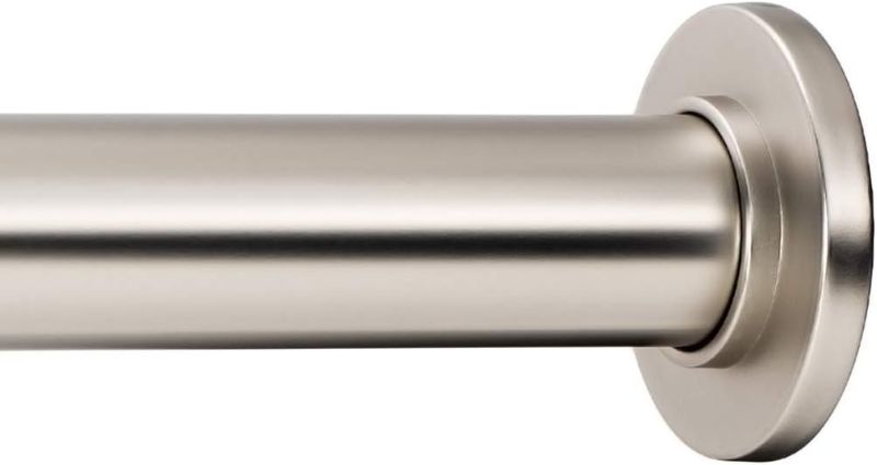 Photo 1 of Ivilon Tension Curtain Rod - Spring Tension Rod for Windows or Shower, 24 to 36 Inch. Satin Nickel
