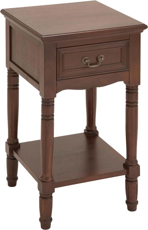 Photo 1 of Deco 79 Traditional Pine Wood Accent, Side Table 16" x 16" x 29", Brown
