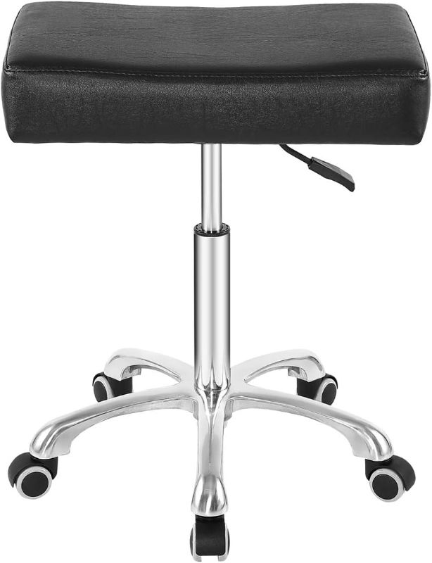 Photo 1 of Nazalus Rolling Swivel Stool Height Adjustable with Wheels Heavy Duty for Office Home Desk Counter Salon (Black) (Black, Without Footrest)
