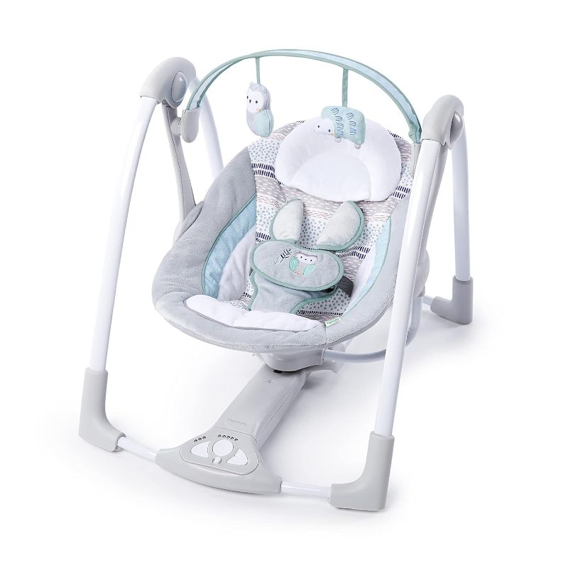 Photo 1 of Ingenuity Compact Lightweight Portable Baby Swing with Music, Nature Sounds and Battery-Saving Technology - Abernathy, 0-9 Months
