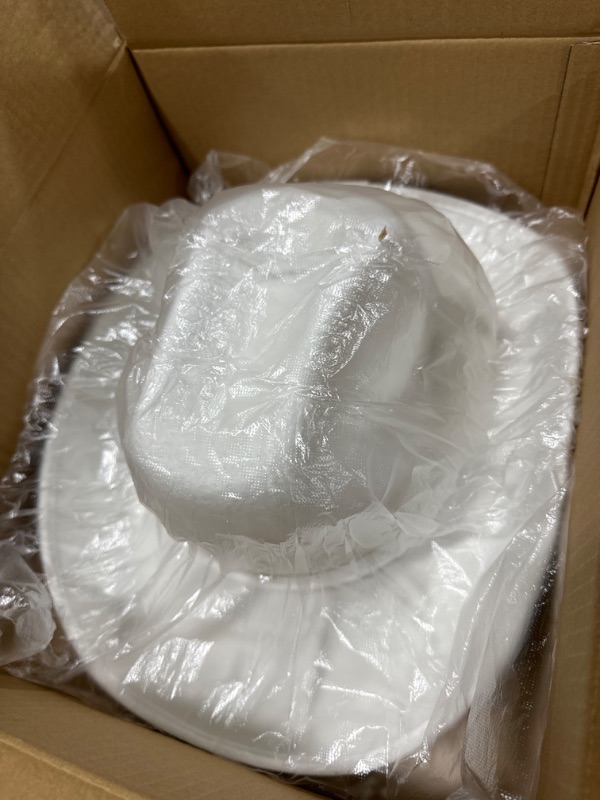 Photo 2 of Yoiemivy Rhinestone Cowboy Hat with Fringes, White Cowgirl Hat with Heart-Shaped Sunglasses Bedazzled Western Cowboy Hat Glitter Cowboy Hat for Men Women Disco Cosplay Party Costume (Box Package)