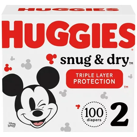 Photo 1 of Huggies Snug & Dry Baby Diapers Size 2 100 Ct (Select for More Options)
