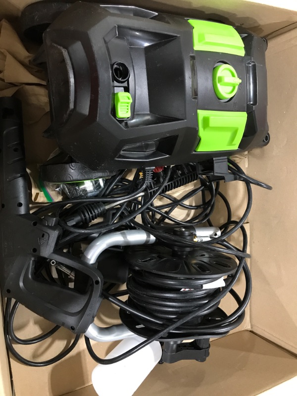 Photo 2 of DECOKTOOL Electric Pressure Washer - 4000 PSI 2.8 GPM Electric Power Washer with 35FT Power Cord, 4 Different Nozzles, Soap Cannon for Car, Garden, Yard, House, Green
