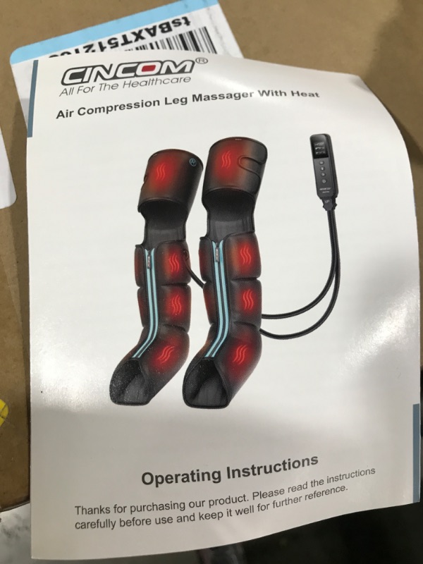 Photo 3 of CINCOM Leg Massager - Upgraded Foot Calf Thigh Massager with Heat and Compression for Circulation and Pain Relief(FSA or HSA Eligible)
