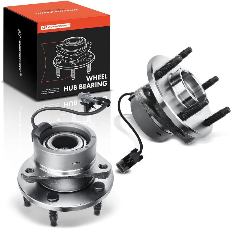 Photo 1 of A-Premium 2 x Front Wheel Bearing and Hub Assembly with ABS & 5-Lug Compatible with Chevrolet Malibu 2004-2012, HHR & Cobalt 2008-2010, Pontiac G6 2005-2010, Saturn Aura 2007-2009
