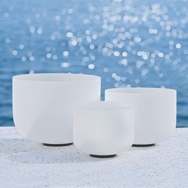Photo 1 of 440HZ Sound Healing 8''-12'' Set of 3 Crystal Singing Bowls 8'' A 10'' C 12'' F --- STOCK PHOTO IS JUST FOR REFERENCE ONLY --- ONLY COMES WITH THE SMALLEST ONE