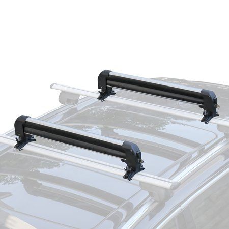 Photo 1 of Leader Accessories Car Ski Snowboard Roof Racks, 2 PCS Universal Ski Roof Rack Carriers Snowboard Top Holder, Lockable Fit Most Vehicles Equipped Cros
