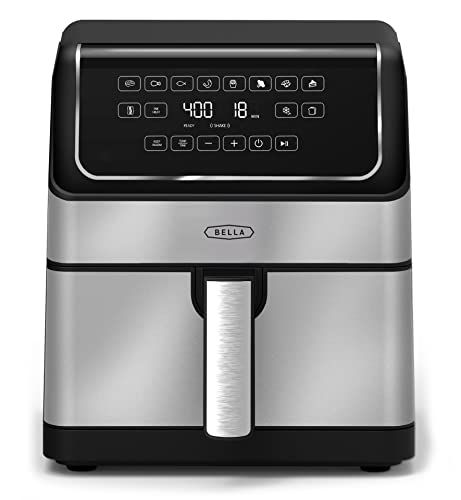 Photo 1 of BELLA 8 Qt Digital Air Fryer with TurboCrisp Technology, Large Family Size Nonstick Cooking Basket and Crisping Tray, Multiple Preset Functions, Auto
