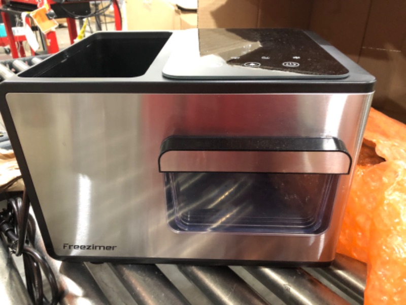 Photo 2 of Freezimer Dreamice X3 | Nugget Ice Maker Machine Countertop Sonic Ice Kid Friendly | Pebble Ice Maker Chewable Soft Ice | Self Cleaning Pellet Ice Makers | 40lbs/24h Piano Black
