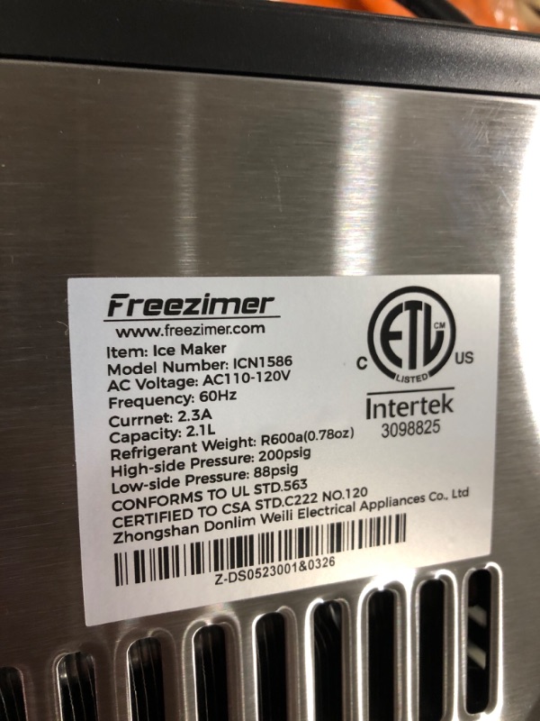 Photo 4 of Freezimer Dreamice X3 | Nugget Ice Maker Machine Countertop Sonic Ice Kid Friendly | Pebble Ice Maker Chewable Soft Ice | Self Cleaning Pellet Ice Makers | 40lbs/24h Piano Black
