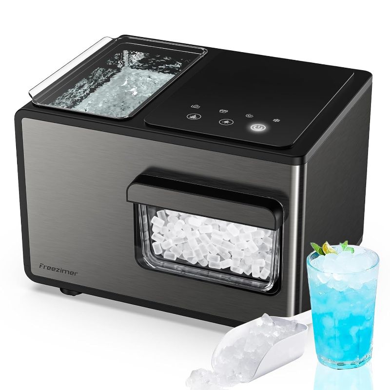 Photo 1 of Freezimer Dreamice X3 | Nugget Ice Maker Machine Countertop Sonic Ice Kid Friendly | Pebble Ice Maker Chewable Soft Ice | Self Cleaning Pellet Ice Makers | 40lbs/24h Piano Black
