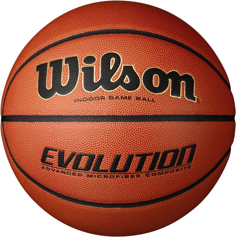 Photo 1 of Wilson Evolution Official Basketball in Brown | Size: 7
