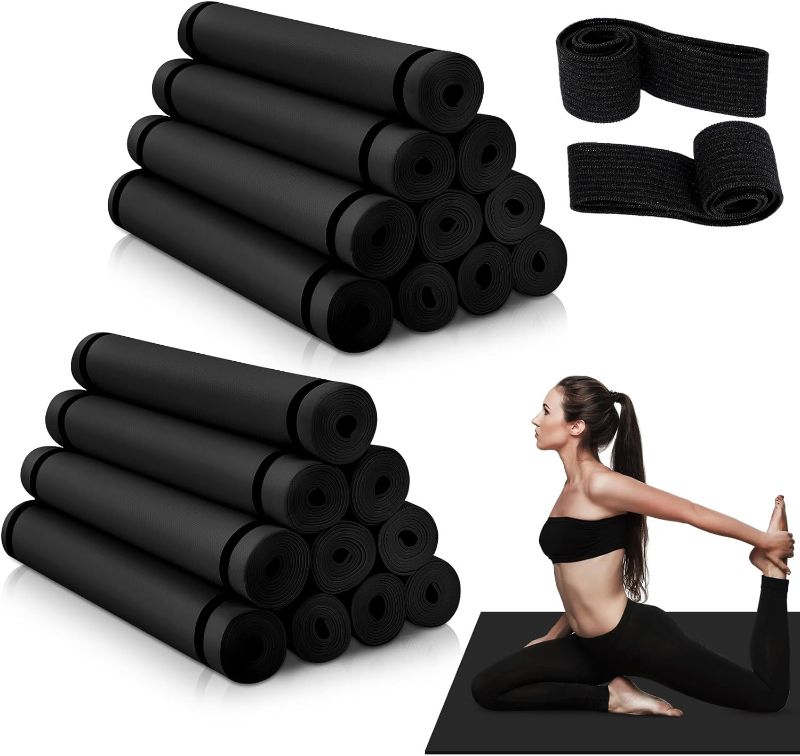 Photo 1 of 10 Pack Yoga Mats Bulk 68'' x 24'' x 4mm Thick Yoga Mats for Kids and Adult Gym
