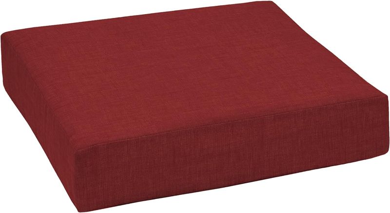 Photo 1 of 2pk Arden Selections Outdoor Deep Seat Cushion 24 x 24, Ruby Red Leala
