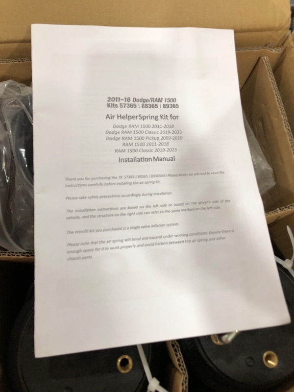 Photo 4 of VIGOR Air Spring Suspension Bags Kit Compatible with 2011-2018 Ram 1500 and 2019-2023 Ram 1500 Classic Pickups Rear Air Helper Springs 88365, Up to 5,000 lbs of Load Leveling Capacity