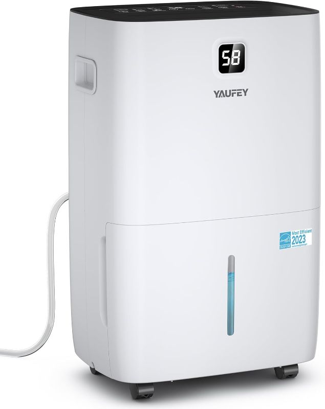 Photo 1 of Yaufey 150 Pints Energy Star Dehumidifier with Pump for Home, Basement and Room up to 7000 Sq. Ft., With Drain Hose, Timer, Intelligent Humidity Control and Large Water Tank?JD026R-150PM?
