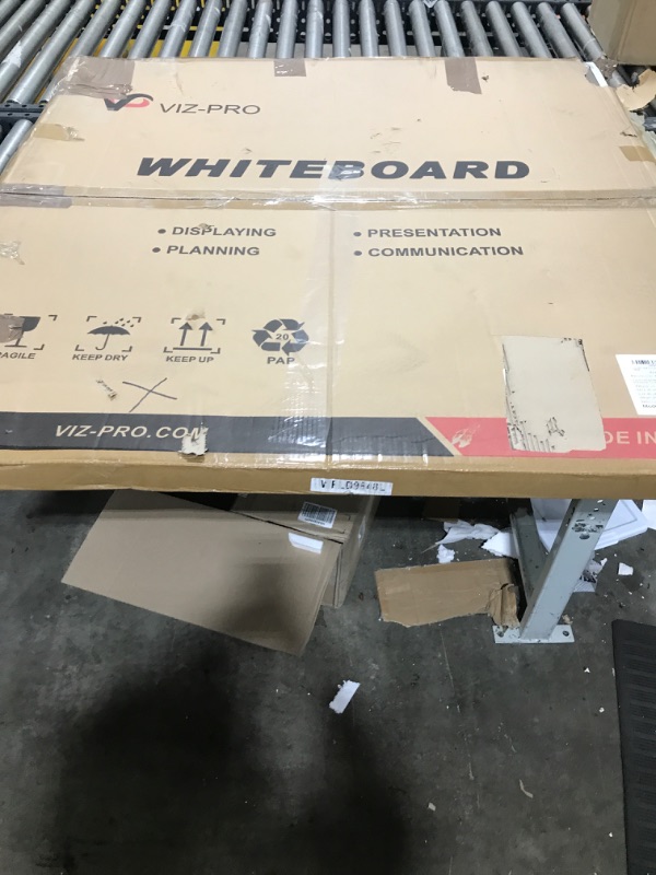 Photo 3 of VIZ-PRO Large Dry Erase White Board/Magnetic Foldable Whiteboard, 96 X 48 Inches, Silver Aluminium Frame