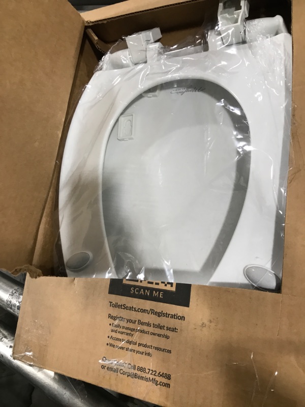 Photo 2 of MAYFAIR 1887SLOW 000 Affinity Slow Close Removable Toilet Seat that will Never Loosen, Providing the Perfect Fit, ELONGATED, Long Lasting Solid Plastic, White White Elongated Seat