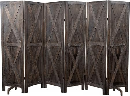 Photo 1 of Premium Home 6 Panel Room Divider: Room dividers and Folding Privacy Screens, Privacy Screen, Partition Wall dividers for Rooms, Room Separator, Folding Screen, Rustic Barnwood