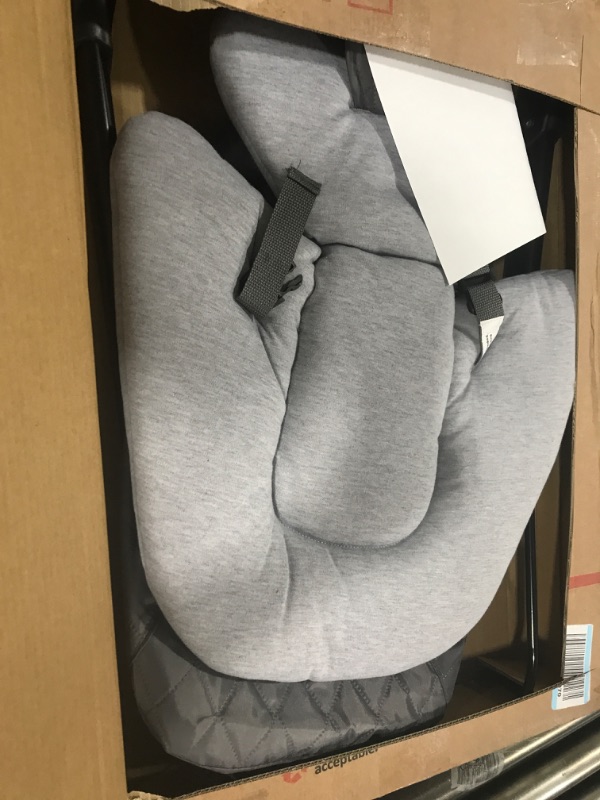 Photo 2 of Kinder King Portable Baby Bouncer, Foldable Bouncer Seat w/Thickened Soft Cushion, 3-Point Harness, Lightweight Newborns Bouncy Seat, Grey