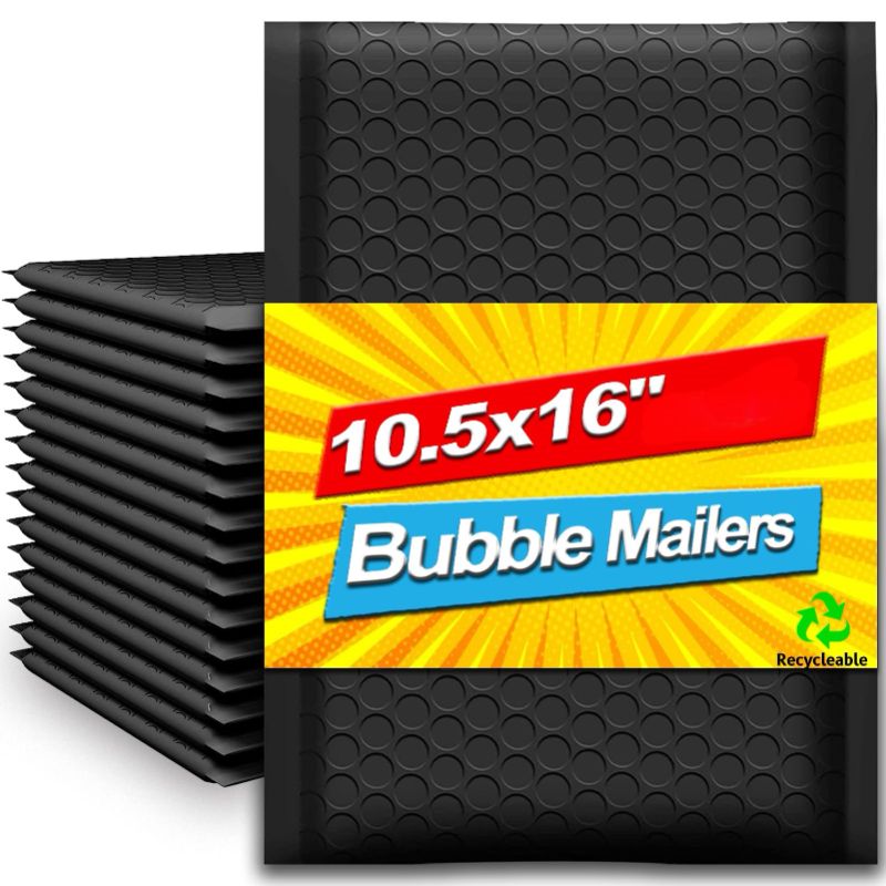Photo 1 of Axidou Bubble Mailers 10.5x16 Inches 500 Pack, Waterproof and Tear-Resistant Padded Mailers, Self-Sealing Bubble Mailers for Small Business, Jewelry, Cosmetics, Boutiques and More 10.5x16" 500