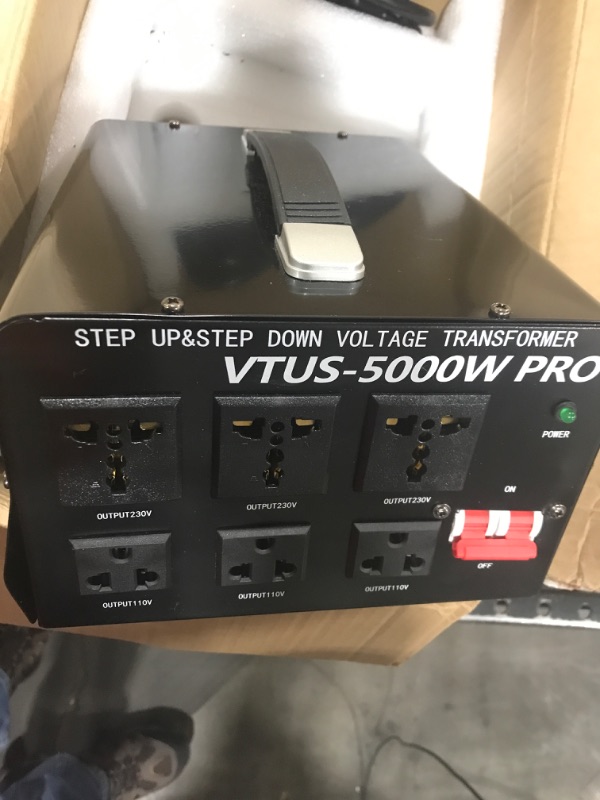 Photo 2 of LVYUAN 5000 Watt Voltage Converter Transformer Heavy Duty Step Up/Down AC 110V/120V/220V/240V Converter with Support Hardwired, 3 US Outlets, 3 Universal Outlets, Resettable Circuit Breaker protection
