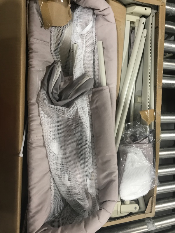 Photo 1 of 3 in 1 Baby Bassinet, Bedside Sleeper, & Playpen, Easy Folding Portable Crib (Grey)- KoolaBaby (Bassinet)
