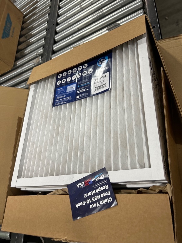 Photo 2 of BNX 20x20x1 MERV 13 Air Filter 6 Pack - MADE IN USA - Electrostatic Pleated Air Conditioner HVAC AC Furnace Filters - Removes Pollen, Mold, Bacteria 20x20x1 6-Pack