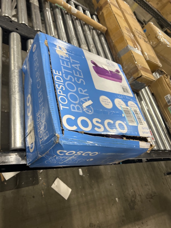 Photo 1 of Cosco Topside Booster Car Seat - Easy to Move, Lightweight Design (Grape), 1 Count (Pack of 1)
