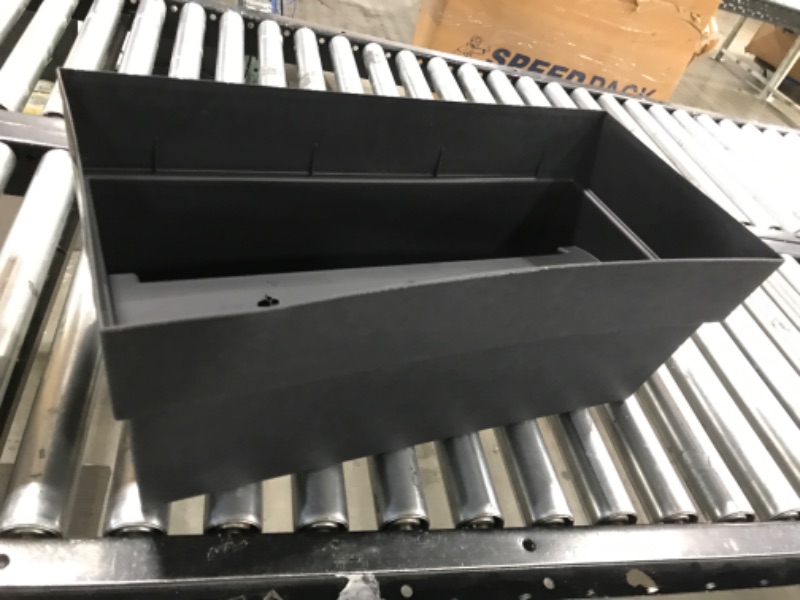 Photo 1 of Bloem Finley Deck Rail Rectangle Planter: 24" - Black - Matte Finish, Fits Rail Sizes 3"-6", 100% Recycled Plastic Box, for Indoor and Outdoor Use, Gardening, 7.5 Gallon Capacity