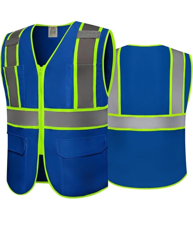 Photo 1 of Custom Logo High Visibility Reflective Safety Vests Class 2 Customize Logo (XXL)