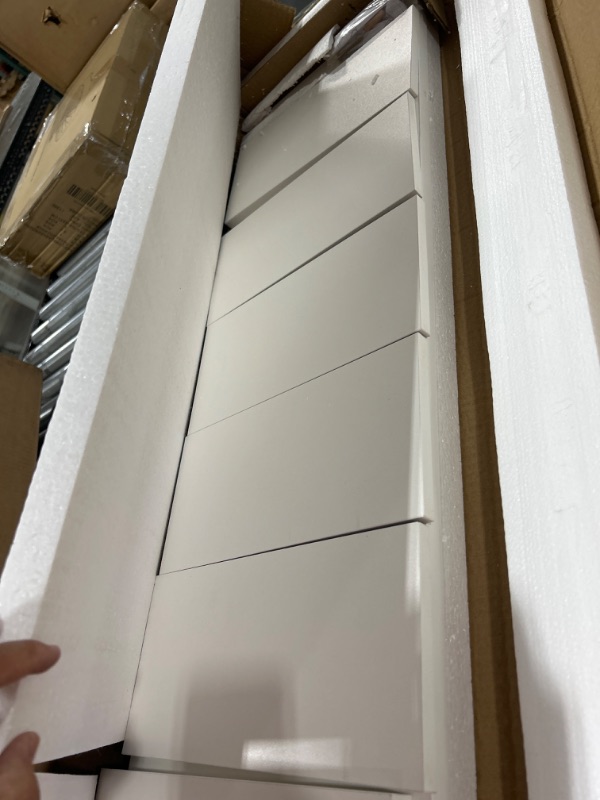 Photo 2 of Danya B. Decorative Wall Mount Vertical Shelving Unit – Modern Column Shelves (White)