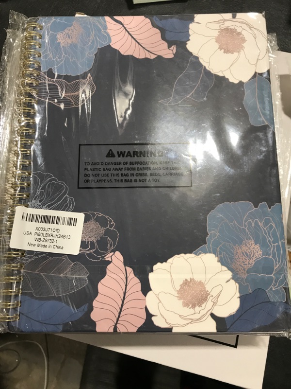 Photo 2 of 2024 Appointment Book/Planner - Weekly Appointment Book/Planner 2024, Jan. 2024 - Dec. 2024, 2024 Daily Hourly Planner with with 15-Minute Interval, 8"x 10", Printed Tabs + Flexible Cover + Thick Paper - Engraved Art Floral