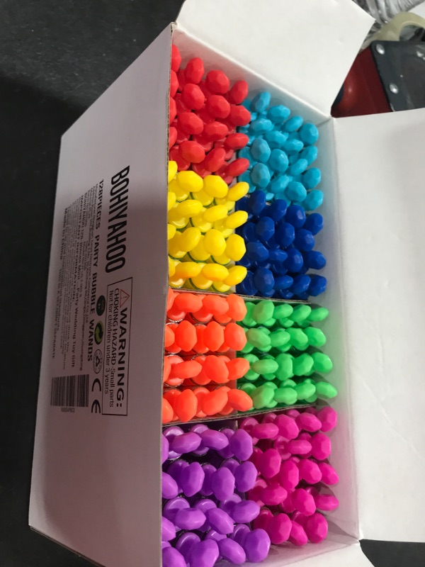 Photo 1 of 128 Piece 8 Colors Mini Bubble Wands Assortment Party Favors Toys for Kids Child, Christmas Celebration,Thanksgiving New Year, Themed Birthday,Wedding, Bath Time,Summer Outdoor Gifts for Girls Boys 
