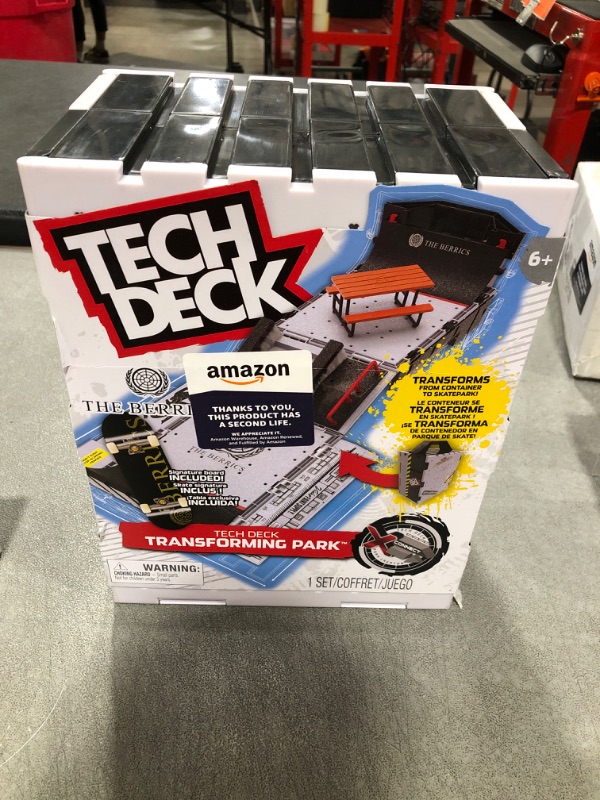 Photo 2 of TECH DECK, The Berrics Transforming Park, X-Connect Park Creator, 30-inch Wide Foldable Playset with Storage and Exclusive Fingerboard, Kids Toy for Ages 6 and up
