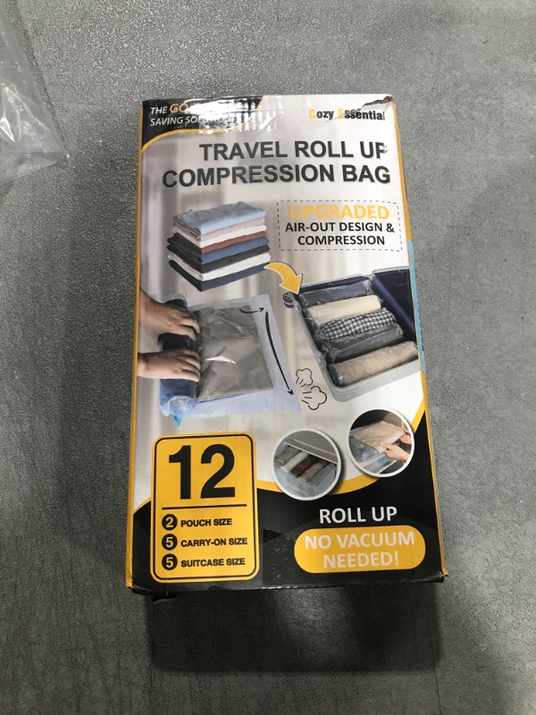 Photo 2 of 12 Hand  Compression Travel Bags-Space Saver Bags for Luggage and Cruises (5 Large, 5 Medium, 2 Small), No Vacuum Needed