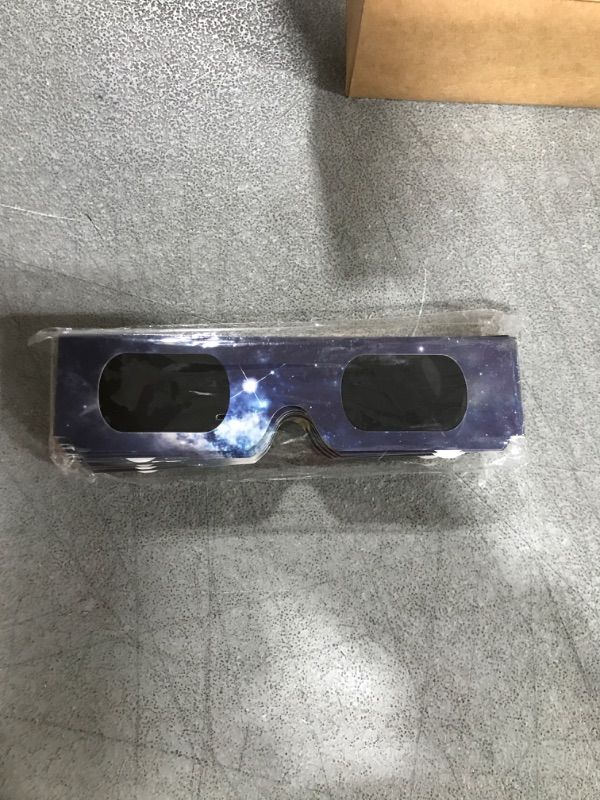 Photo 2 of [10 Pack Premium Solar Eclipse Glasses AAS Approved 2024 Patent Pending - ISO Certified - Mixed Patterns