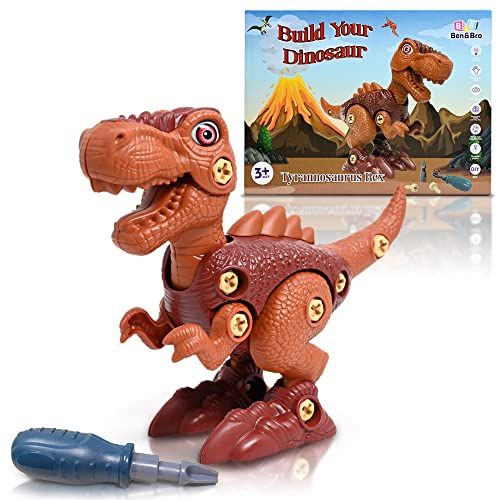 Photo 1 of Ben and Bro Dinosaur Toys for Kids 3-5 6 7 8 Years Old, Take Apart Dinosaur Toys for Boys and Girls, STEM Construction Dinosaur Building Kit for Kids,
