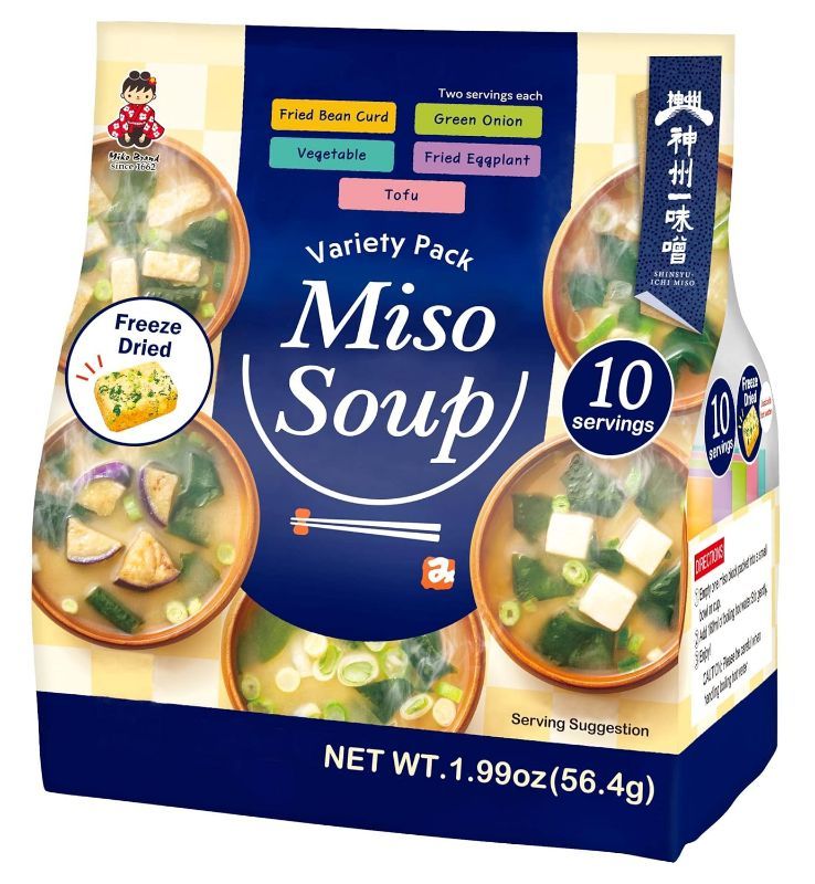 Photo 1 of Miko Brand Freeze Dried Variety Pack Miso Soup 10 Servings (2-10 PACKS)
EXP: 06/2024 