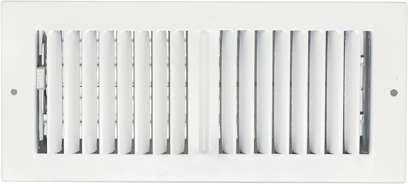 Photo 1 of Premium 2 Way Air Flow Wall and Ceiling Register in Glacier White Finish | 14”x 6 2 Way Air Diffuser | Air Vents for Home Sidewalls &