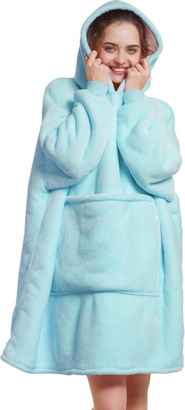 Photo 1 of Aemilas Wearable Blanket Hoodie - Warm Sherpa Blanket Sweatshirt as Birthday Gifts For Women Mom Men,One Size Fits All